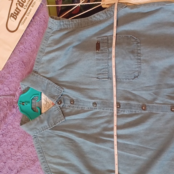 5 For $ 20 Sleeveless button down crop jean shirt blouse - Picture 10 of 15